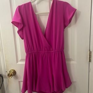 Hot pink romper